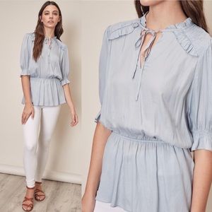 New! 🌿 The Louise Shoulder Smocking Detailed Top